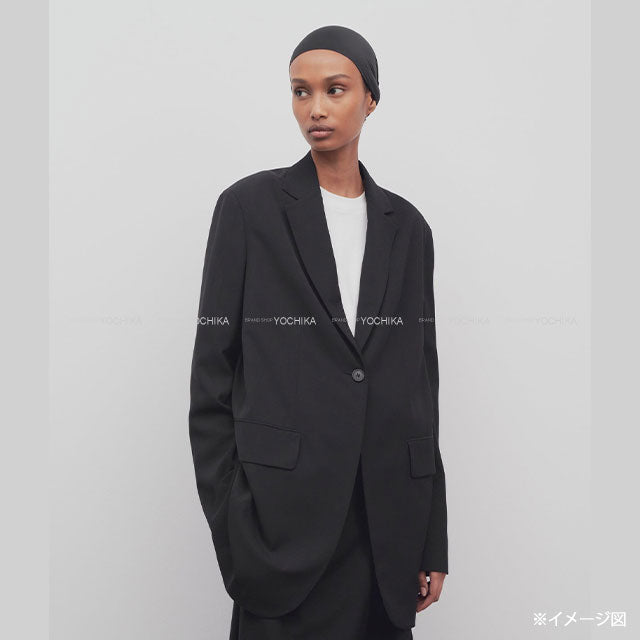 The Row Single Jacket OBINE Noir (Black) Viscose/Virgin Wool #XS 5225-W1973[EXCELLENT][Authentic]