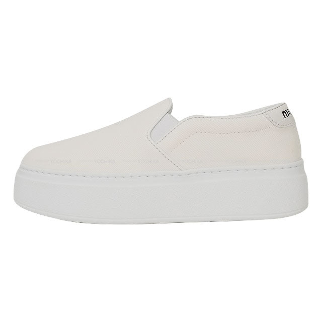 Miu Miu sneakers Slip-ons Blanc (White) #37.5 5S152E[EXCELLENT][Authentic]
