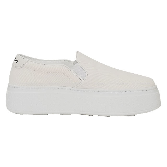 Miu Miu sneakers Slip-ons Blanc (White) #37.5 5S152E[EXCELLENT][Authentic]