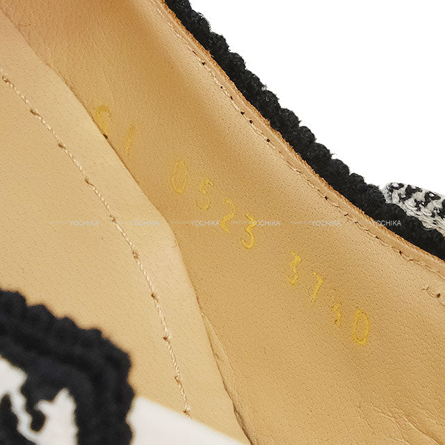 Dior pumps J'ADIOR Sling Back Ribbon Houndstooth Heel Noir (Black)/Blanc (White) Technical fabric #37.5 KDP866MPK19W[BRAND NEW][Authentic]