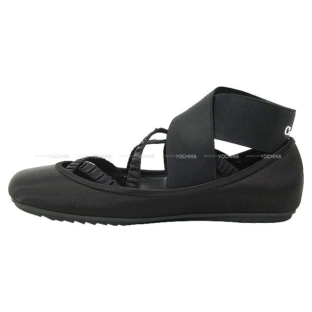 2025AW Dior SHADE Flat Shoes Ballerina Ankle Band Noir (Black) Technical Fabric/Silk #37.5 KDF013SATO100[BRAND NEW][Authentic]