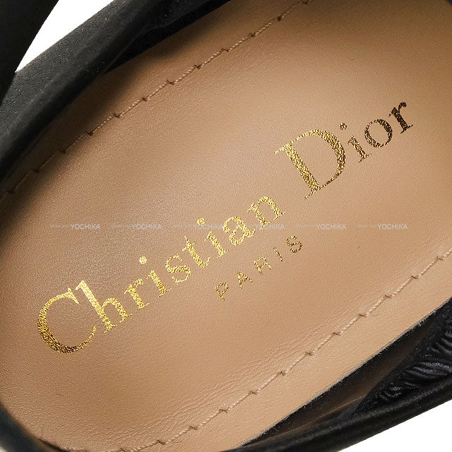 2025AW Dior SHADE Flat Shoes Ballerina Ankle Band Noir (Black) Technical Fabric/Silk #37.5 KDF013SATO100[BRAND NEW][Authentic]