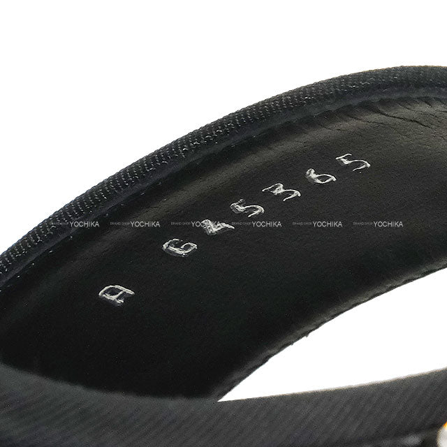 2024 Cruise Collection CHANEL sandals Rhinestone Logo Platform Strap Noir (Black)/Silver Grosgrain/Strass #37.5C G45365[BRAND NEW][Authentic]