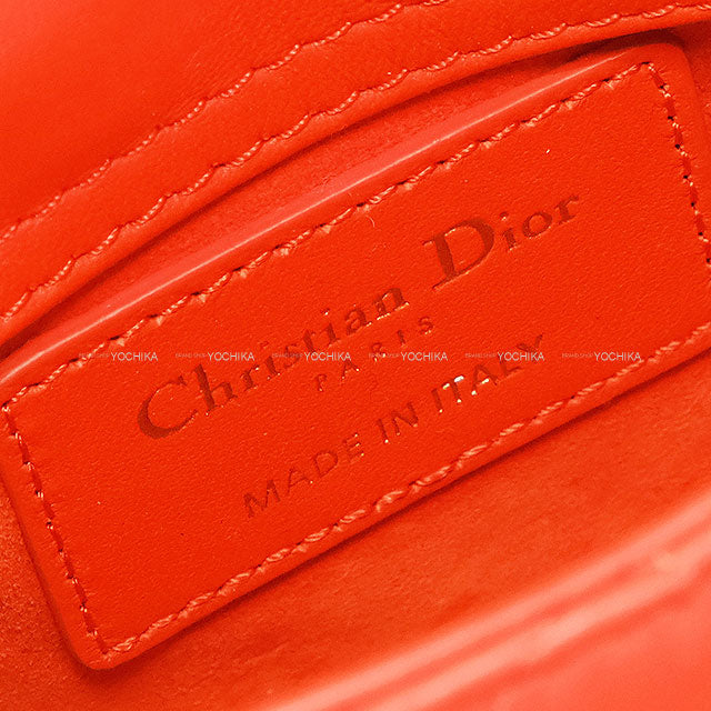 Dior Shoulder bag Lady Dior Micro Orange Cannage Lambskin Champagne Gold HW S0856ONGE[BRAND NEW][Authentic]