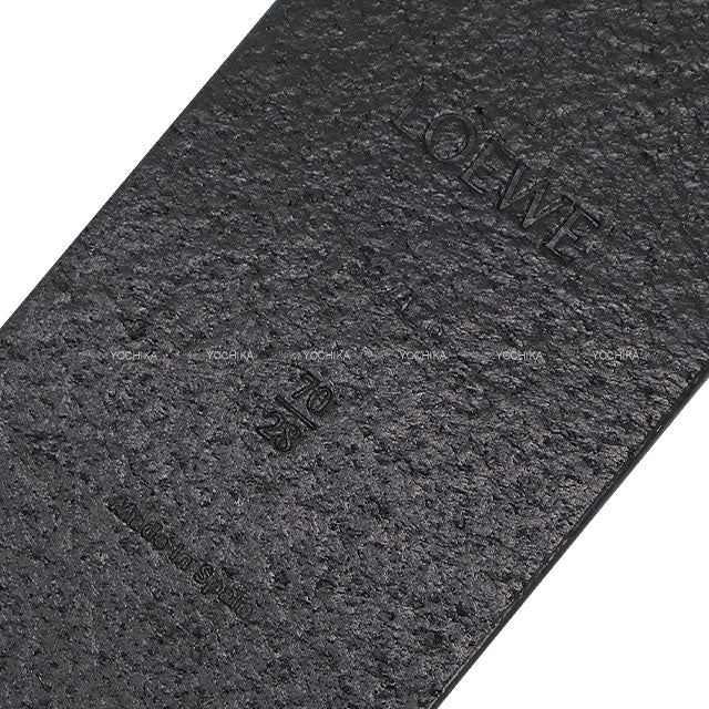 LOEWE belt Round Buckle Soft Noir (Black) Classic Calf #70 Mat Gold HW E619244XAI[BRAND NEW][Authentic]