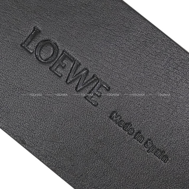 LOEWE belt Round Buckle Soft Noir (Black) Classic Calf #70 Mat Gold HW E619244XAI[BRAND NEW][Authentic]