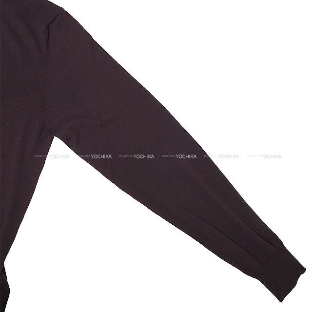 2025 AW HERMES Knit Long Sleeves Turtleneck Detail H Ashe Bordeaux Wool #M H567202HA[EXCELLENT][Authentic]