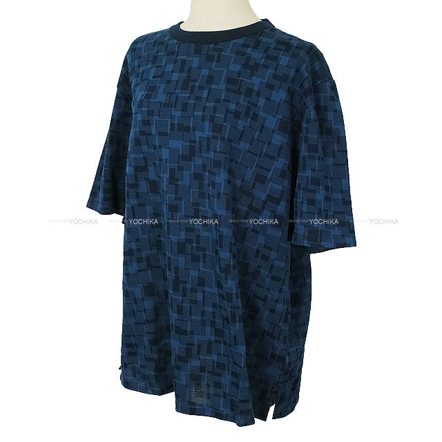 2025 SS HERMES Short sleeve t shirt Men’s H Graphic – Claques en Ocean Cotton #M H557990HA[EXCELLENT][Authentic]