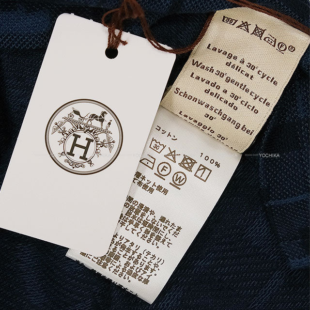 2025 SS HERMES Short sleeve t shirt Men’s H Graphic – Claques en Ocean Cotton #M H557990HA[EXCELLENT][Authentic]