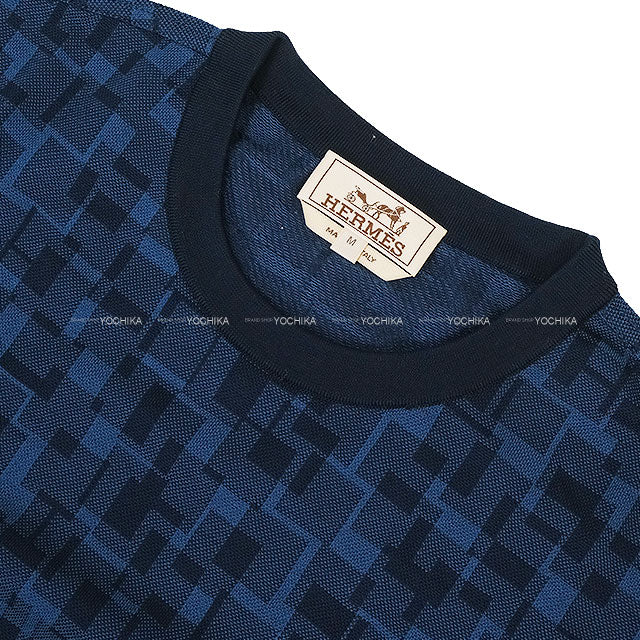 2025 SS HERMES Short sleeve t shirt Men’s H Graphic – Claques en Ocean Cotton #M H557990HA[EXCELLENT][Authentic]