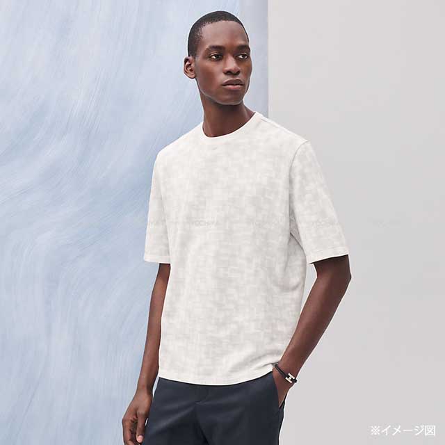 2025 SS HERMES Short sleeve t shirt Men’s T-Shirt H Graphic Claques en Vapeur Cotton #M H557990HA[EXCELLENT][Authentic]