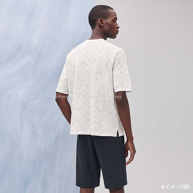 2025 SS HERMES Short sleeve t shirt Men’s T-Shirt H Graphic Claques en Vapeur Cotton #M H557990HA[EXCELLENT][Authentic]