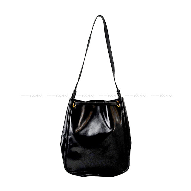 [Pre-loved] HERMES Shoulder bag Trim with Pockets Vintage Noir (Black) Box Calf Gold HW Stamp 〇B[USED A][Authentic]