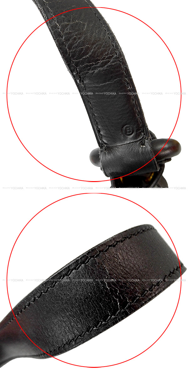 [Pre-loved] HERMES Shoulder bag Trim with Pockets Vintage Noir (Black) Box Calf Gold HW Stamp 〇B[USED A][Authentic]