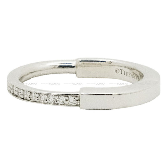 [Pre-loved] TIFFANY&Co. ring Rock Half Silver K18WG/Diamond #50 72345649[LIKE NEW][Authentic]