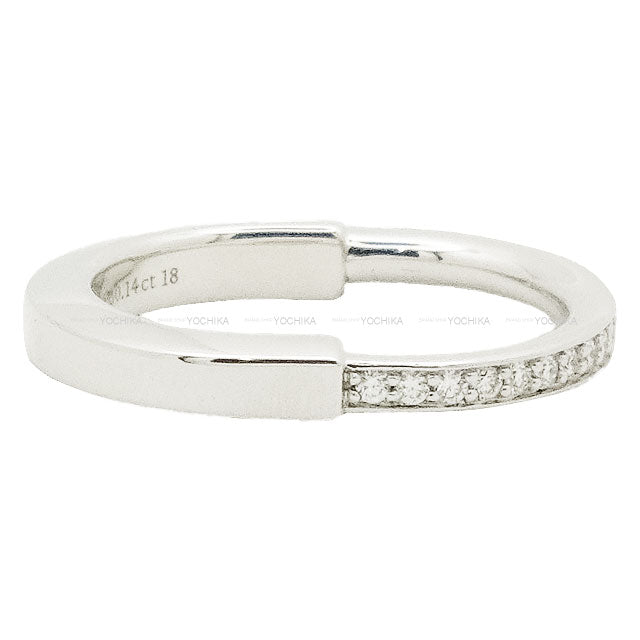 [Pre-loved] TIFFANY&Co. ring Rock Half Silver K18WG/Diamond #50 72345649[LIKE NEW][Authentic]