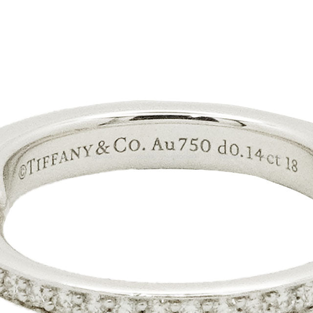 [Pre-loved] TIFFANY&Co. ring Rock Half Silver K18WG/Diamond #50 72345649[LIKE NEW][Authentic]