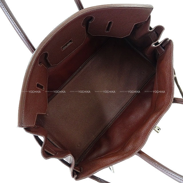 [Pre-loved] HERMES Shoulder bag Shoulder Birkin42 Havanne Taurillon Clemence Silver HW Stamp □H[USED SA][Authentic]