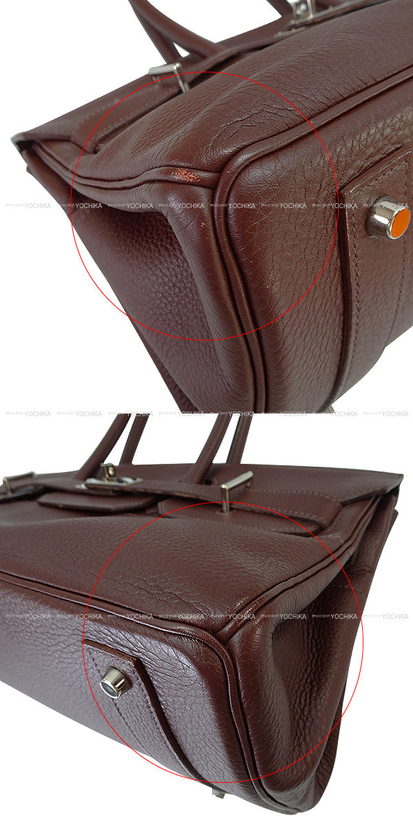 [Pre-loved] HERMES Shoulder bag Shoulder Birkin42 Havanne Taurillon Clemence Silver HW Stamp □H[USED SA][Authentic]