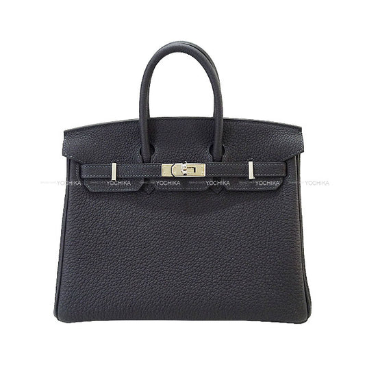 HERMES Handbag Birkin25 Verso Caban/Celeste Veau Togo Silver HW Stamp K[BRAND NEW][Authentic]