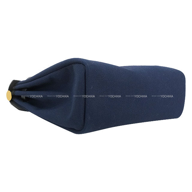 [Pre-loved] HERMES Shoulder bag HerBag Zip 31 PM Blue Marine/Noir (Black) Vache Hunter/Toile Militaire Gold HW Stamp U[LIKE NEW][Authentic]