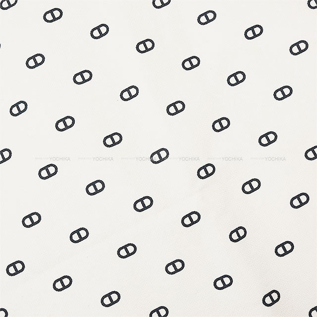 2023SS HERMES skirt Ladies' Serie Button Chaine D'ancre Denim Blanc (White)/Navy Cotton/Polyurethane #38 Silver HW 3E0312D5[EXCELLENT][Authentic]