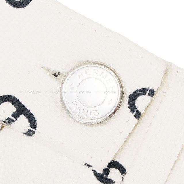 2023SS HERMES skirt Ladies' Serie Button Chaine D'ancre Denim Blanc (White)/Navy Cotton/Polyurethane #38 Silver HW 3E0312D5[EXCELLENT][Authentic]