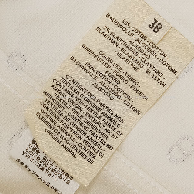 2023SS HERMES skirt Ladies' Serie Button Chaine D'ancre Denim Blanc (White)/Navy Cotton/Polyurethane #38 Silver HW 3E0312D5[EXCELLENT][Authentic]