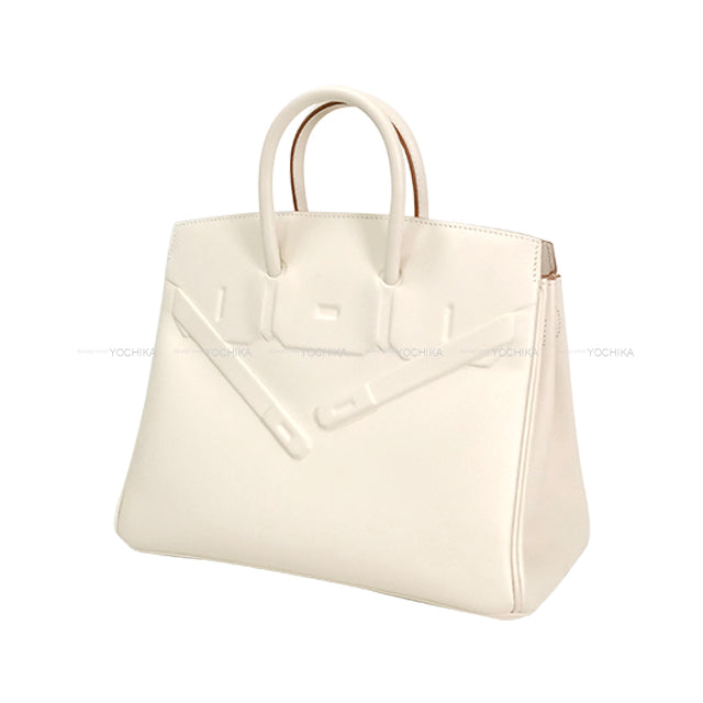 [Pre-loved] HERMES Handbag Birkin25 Shadow Mushroom Veau Swift Silver HW Stamp U[LIKE NEW][Authentic]