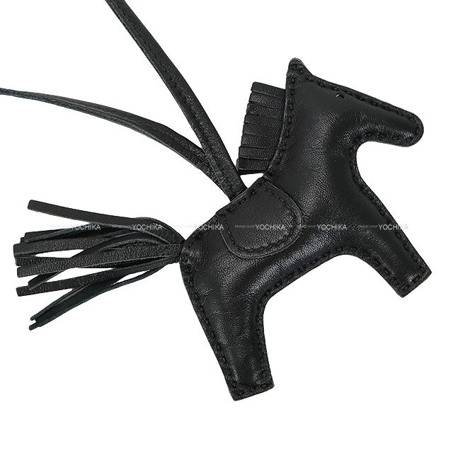 [Pre-loved] HERMES bag charm Rodeo PM SO BLACK Noir (Black) Agneau Milo Stamp Y[LIKE NEW][Authentic]