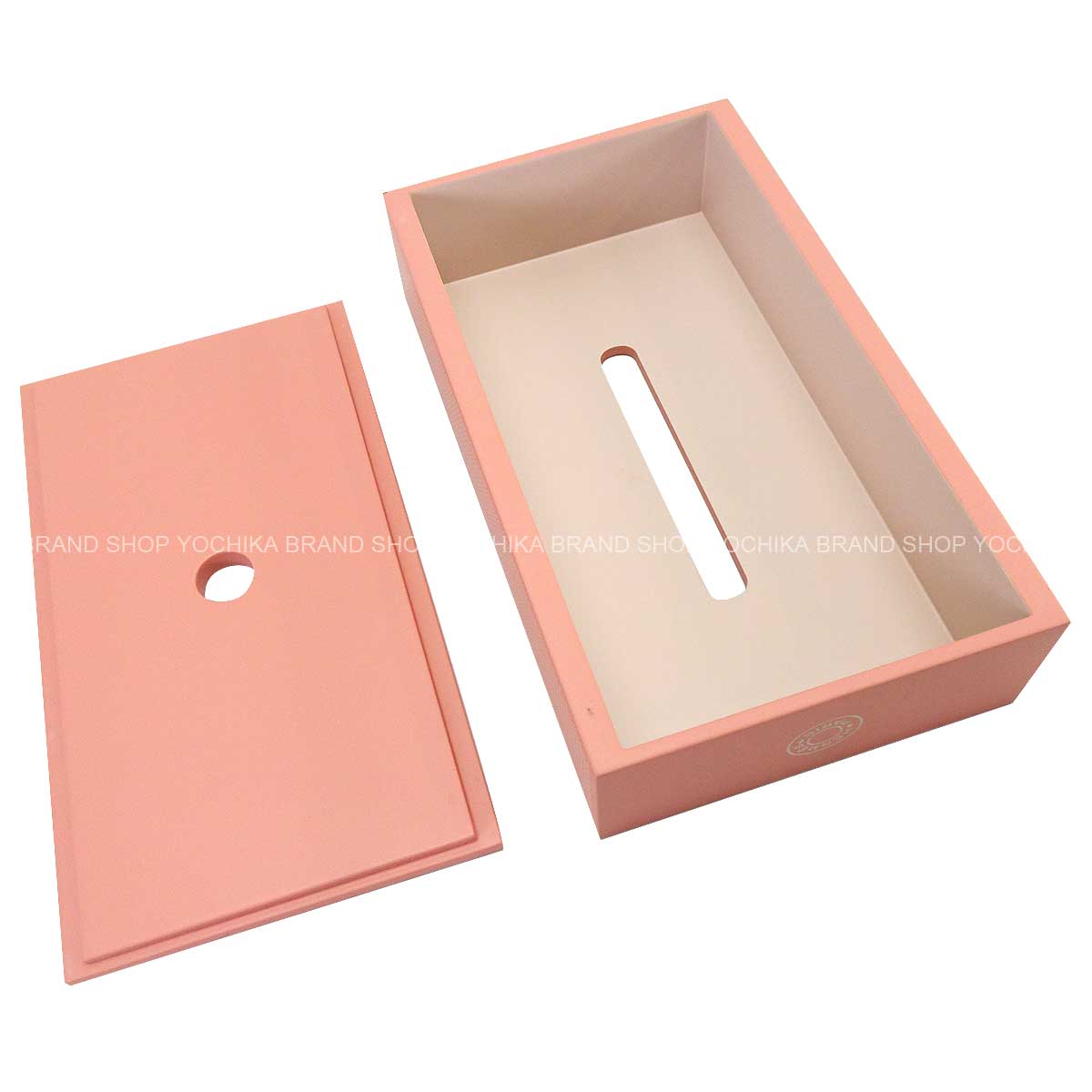 [Pre-loved] HERMES Tissue Case K-BOX Pink Lacquered Wood[LIKE NEW][Authentic]