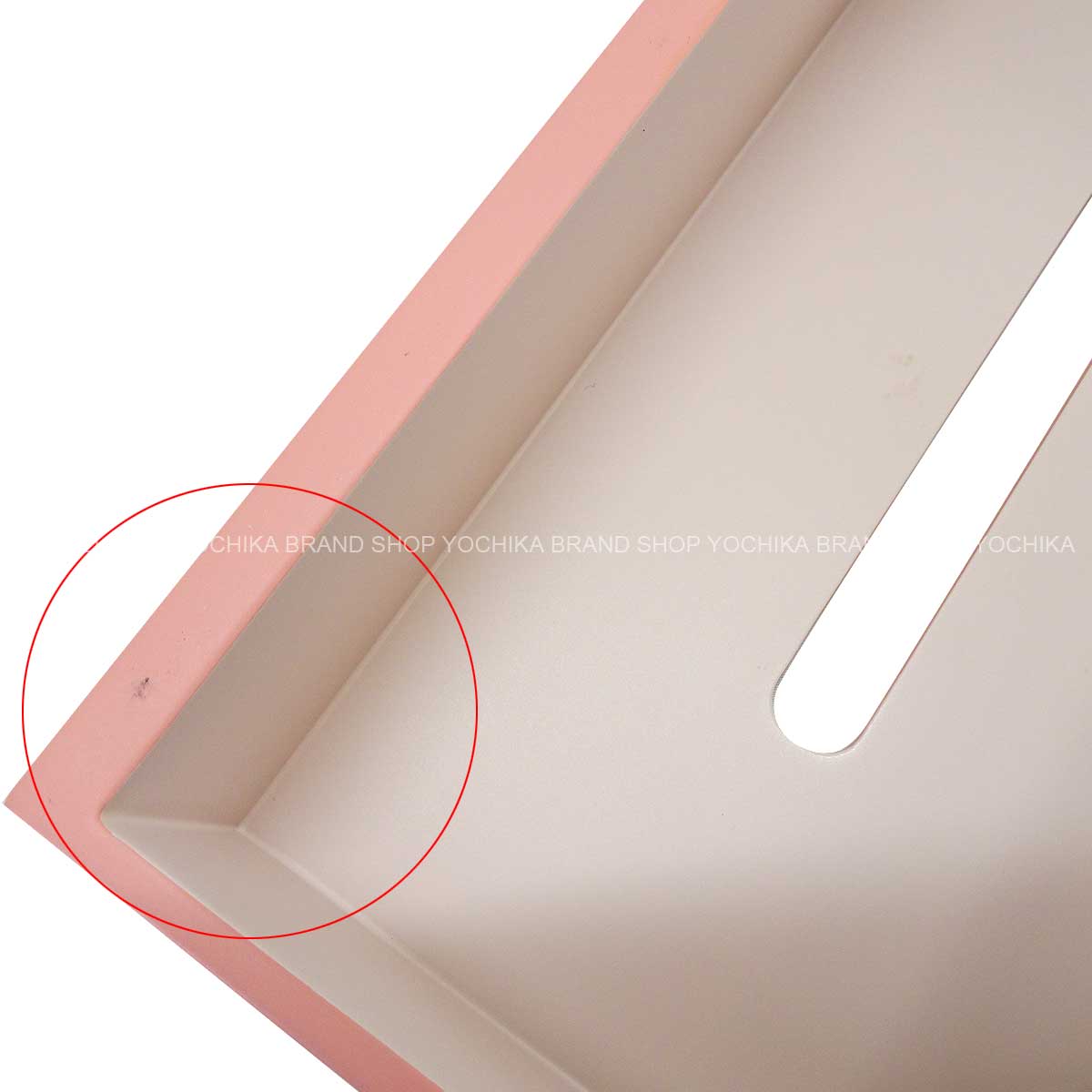 [Pre-loved] HERMES Tissue Case K-BOX Pink Lacquered Wood[LIKE NEW][Authentic]