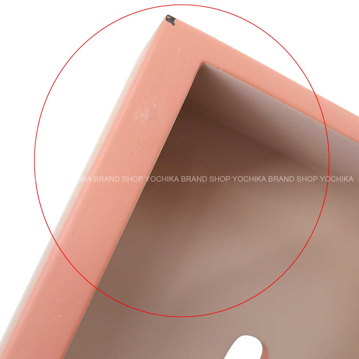 [Pre-loved] HERMES Tissue Case K-BOX Pink Lacquered Wood[LIKE NEW][Authentic]