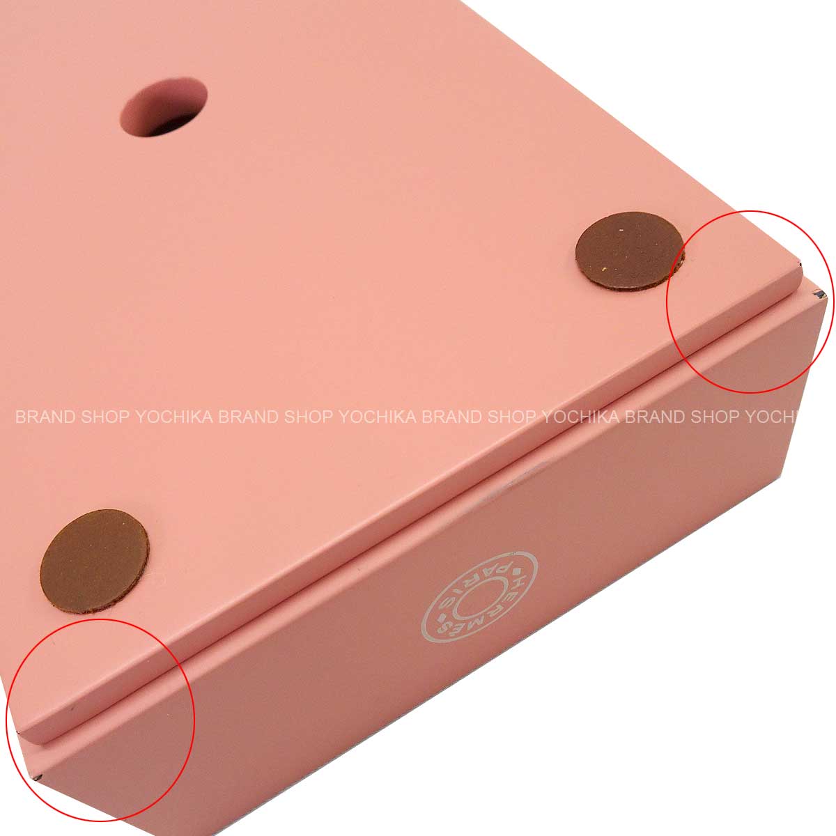 [Pre-loved] HERMES Tissue Case K-BOX Pink Lacquered Wood[LIKE NEW][Authentic]