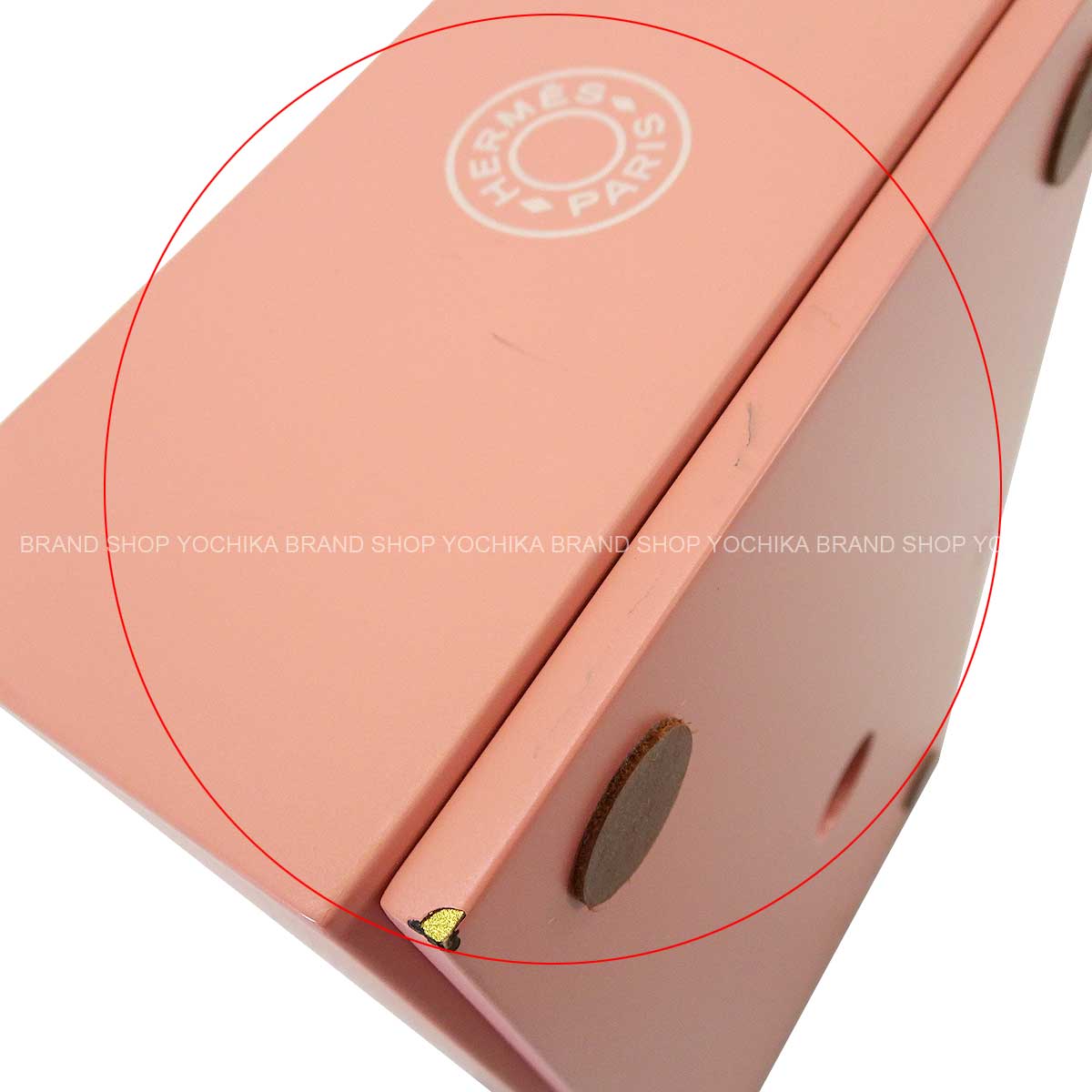 [Pre-loved] HERMES Tissue Case K-BOX Pink Lacquered Wood[LIKE NEW][Authentic]
