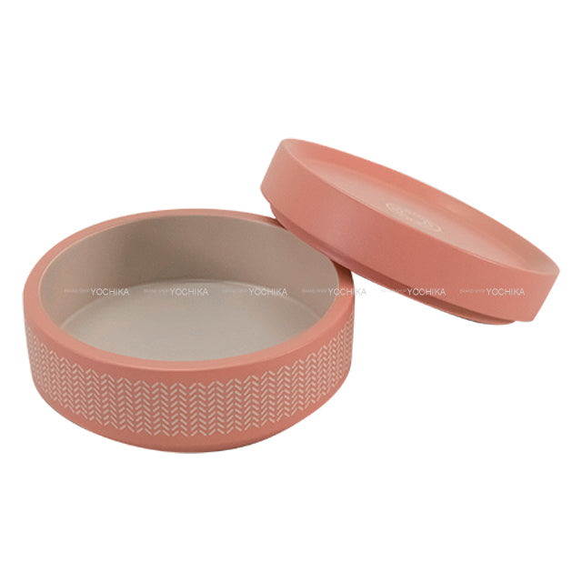 [Pre-loved] HERMES Boudoir PM Vide Poche accessory case Pink Lacquer wood[LIKE NEW][Authentic]