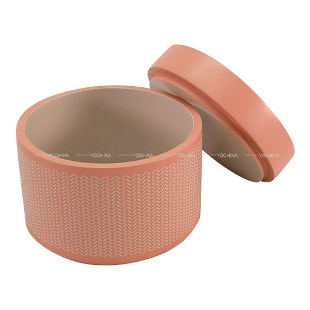 [Pre-loved] HERMES Boudoir MM Vide Poche Accessory Case Pink lacquer wood[LIKE NEW][Authentic]