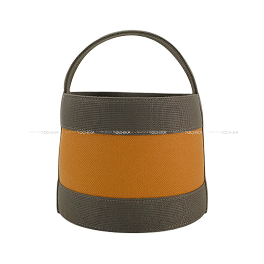 [Pre-loved] HERMES Interior Sherwood Basket small marron Wool Twill[LIKE NEW][Authentic]