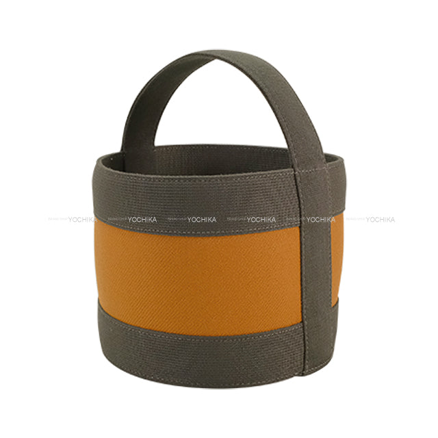 [Pre-loved] HERMES Interior Sherwood Basket small marron Wool Twill[LIKE NEW][Authentic]