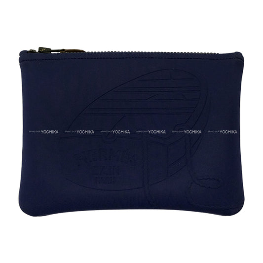 HERMES Pouch Neoban Thalassa PM Marin Nylon/Polyurethane[EXCELLENT][Authentic]