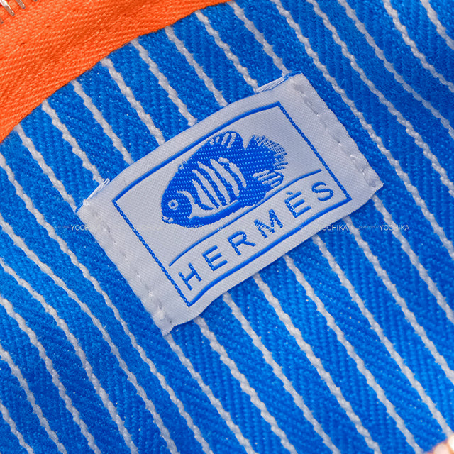 [Pre-loved] HERMES Pouch Poisson Cotton Silver HW[LIKE NEW][Authentic]