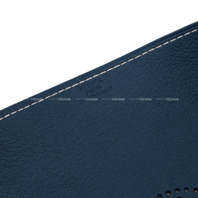 [Pre-loved] HERMES Vide Poche Tray Big Gold/Bleu de Prusse Taurillon Clemence Silver HW[LIKE NEW][Authentic]