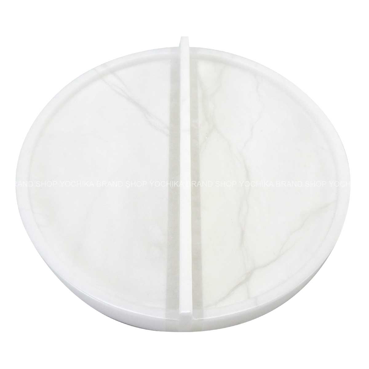 [Pre-loved] HERMES Round Tray Ariane Naturel Alabaster[LIKE NEW][Authentic]