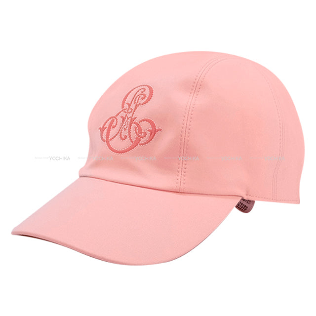 HERMES Davis Emile Pink Cotton/Polyurethane Silver HW[EXCELLENT][Authentic]