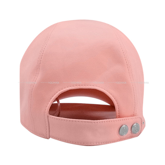 HERMES Davis Emile Pink Cotton/Polyurethane Silver HW[EXCELLENT][Authentic]