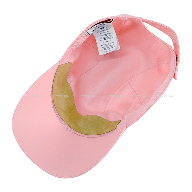 HERMES Davis Emile Pink Cotton/Polyurethane Silver HW[EXCELLENT][Authentic]