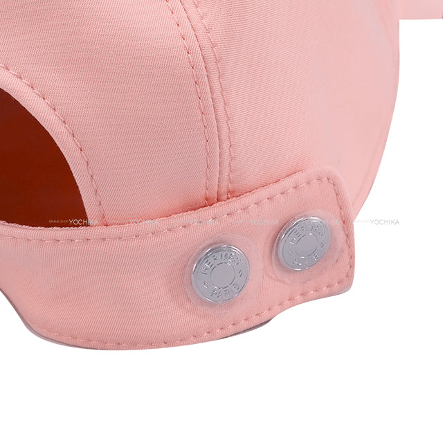 HERMES Davis Emile Pink Cotton/Polyurethane Silver HW[EXCELLENT][Authentic]