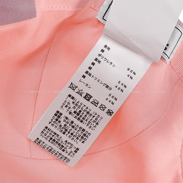 HERMES Davis Emile Pink Cotton/Polyurethane Silver HW[EXCELLENT][Authentic]