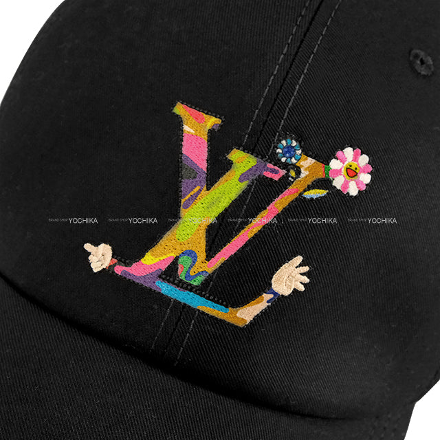 LOUIS VUITTON cap LV×TM Super Flat Noir (Black) Cotton M5000L[EXCELLENT][Authentic]