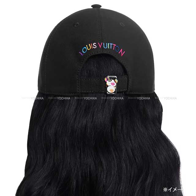 LOUIS VUITTON cap LV×TM Super Flat Takashi Murakami Noir (Black) Cotton M5000L[EXCELLENT][Authentic]